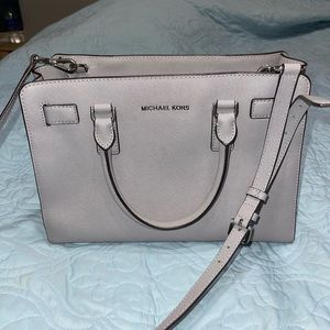 Michael Kors Dillion Saffiano Leather Purse Grey